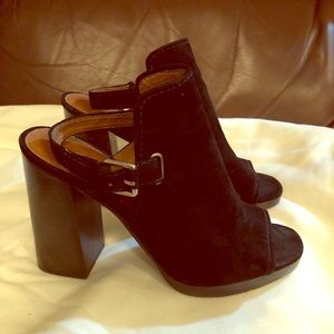 ✨🖤SALE🖤✨Frye sling back suede open toe booties